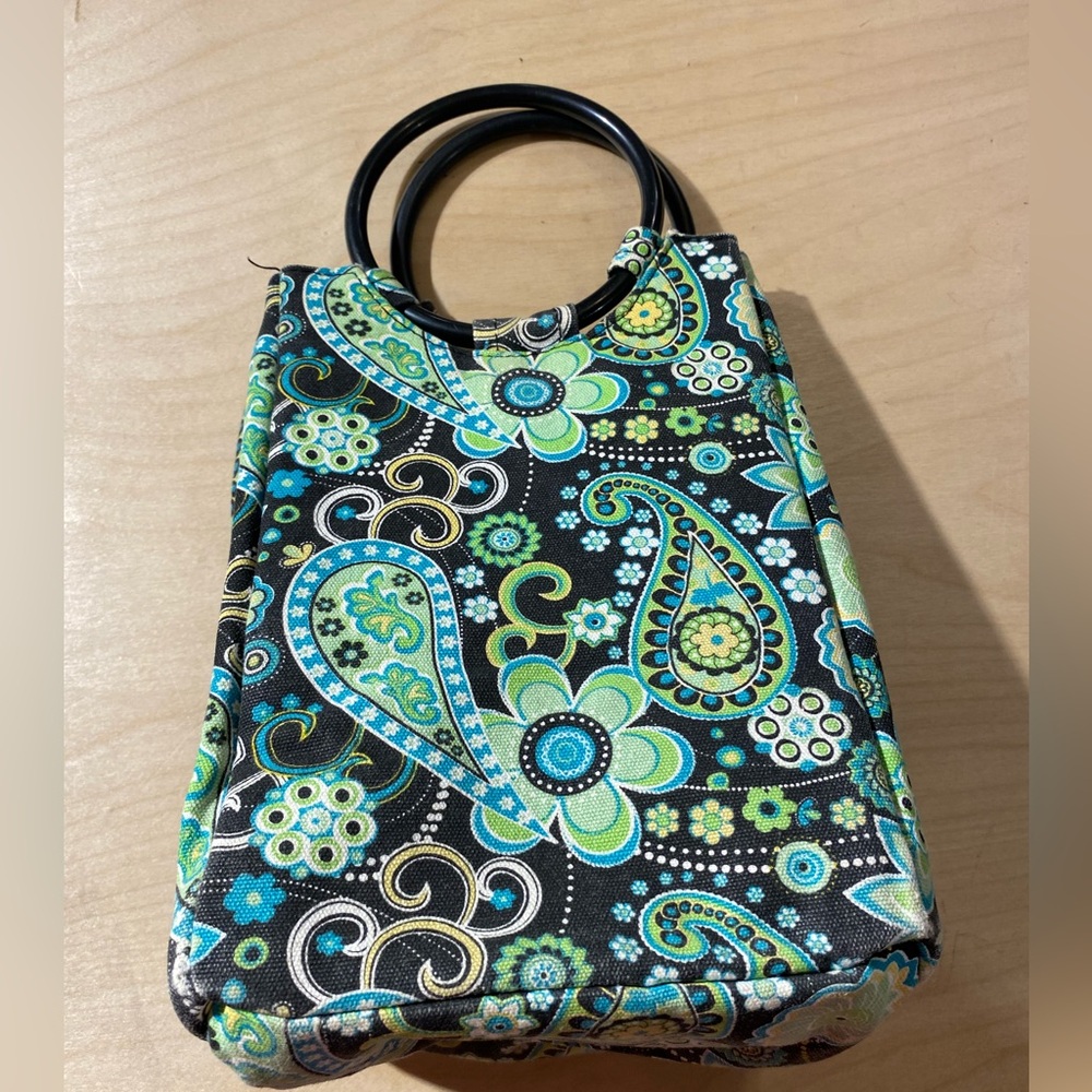 Fit Fresh Paisley Patterned Lunch Bag with Black Handles (LM) - Picture 2 of 12